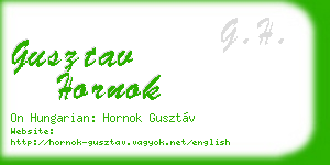 gusztav hornok business card